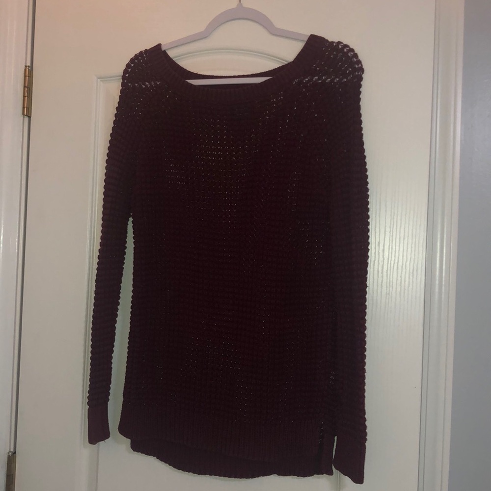 Burgundy American eagle jegging sweater